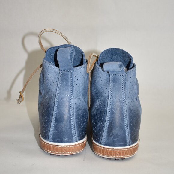 $230 Blackstone MEN perforated Leather High-Top shoe sneaker sky blue 38 (MG12) main image 6